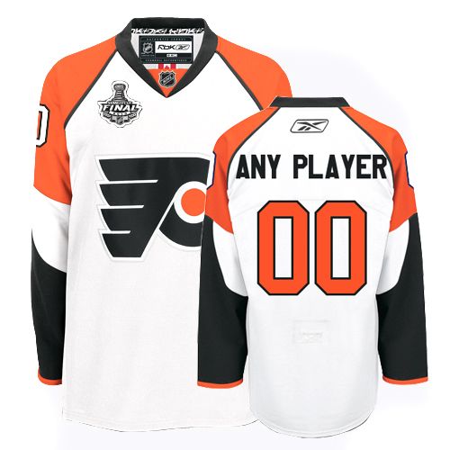 Flyers Personalized Authentic White Stanley Cup Finals Patch NHL Jersey (S-3XL)