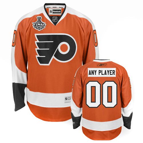 Flyers Personalized Authentic Orange Stanley Cup Finals Patch NHL Jersey (S-3XL)