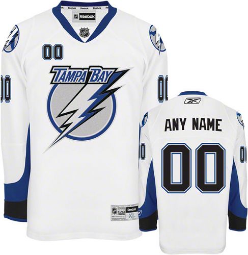 Lightning Personalized Authentic White NHL Jersey (S-3XL)