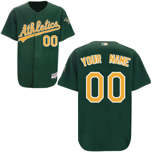 Athletics Personalized Authentic Green MLB Jersey