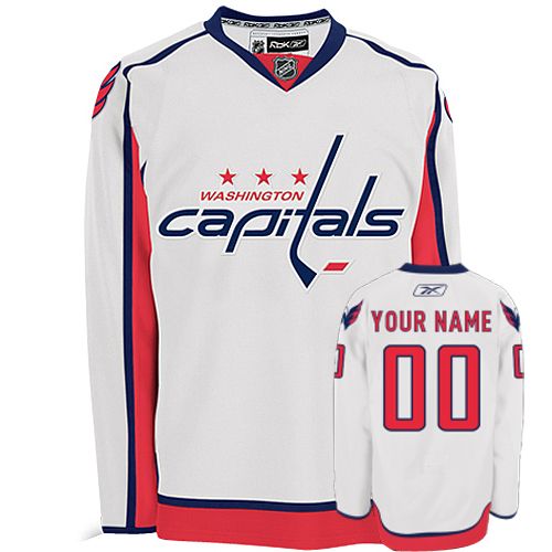 Capitals Personalized Authentic White NHL Jersey (S-3XL)
