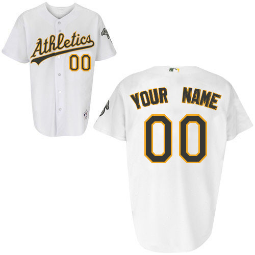 Athletics Personalized Authentic White MLB Jersey