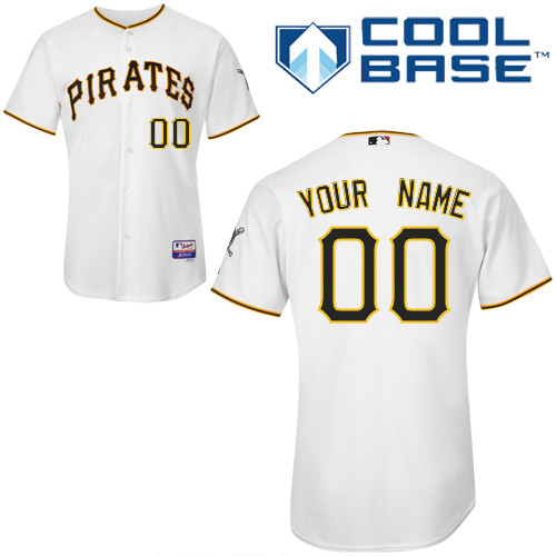 Pirates Customized Authentic White Cool Base MLB Jersey