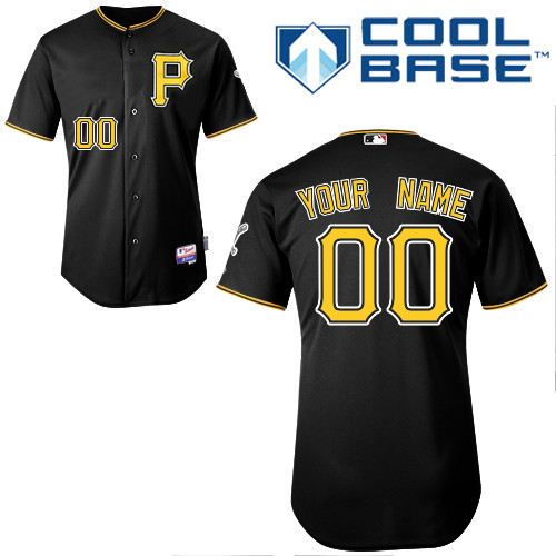 Pirates Customized Authentic Black Cool Base MLB Jersey