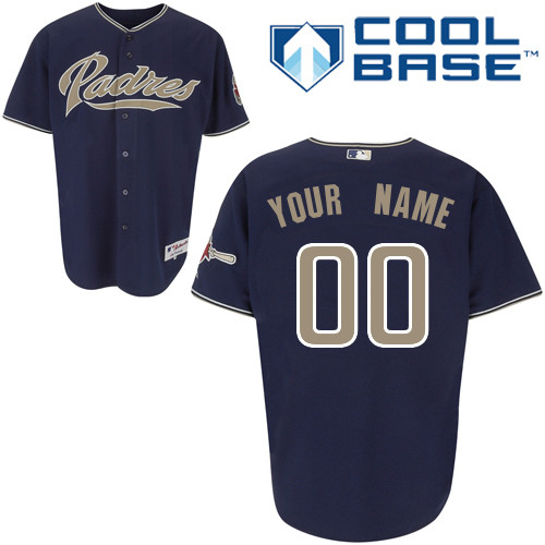 Padres Customized Authentic Blue Cool Base MLB Jersey