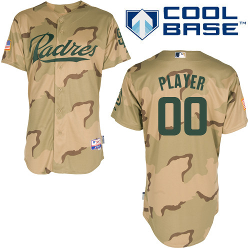 Padres Customized Authentic Desert Camouflage Cool Base MLB Jersey
