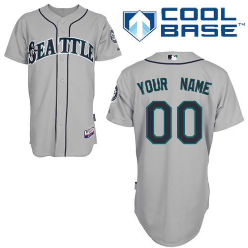 Mariners Customized Authentic Grey Cool Base MLB Jersey