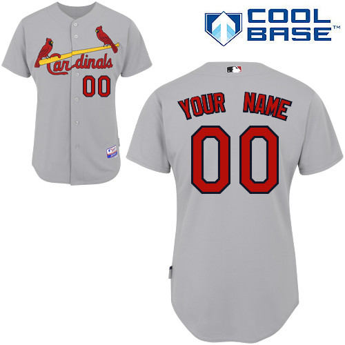 Cardinals Customized Authentic Grey Cool Base MLB Jersey