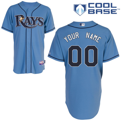 Rays Customized Authentic Light Blue Cool Base MLB Jersey