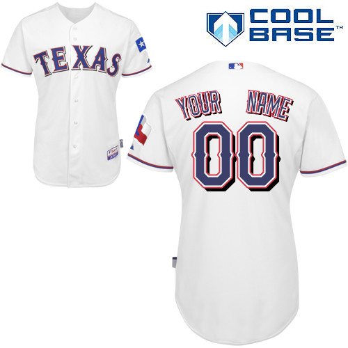 Rangers Customized Authentic White Cool Base MLB Jersey