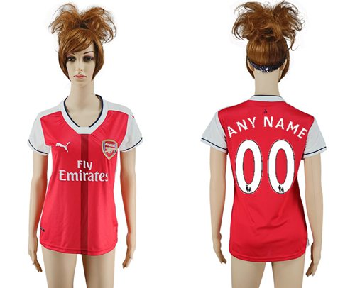 Women's Arsenal Personalized Home Soccer Club Jersey