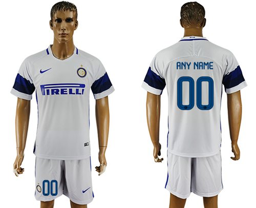 Inter Milan Personalized White Away Soccer Club Jersey