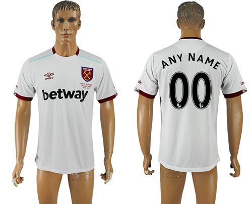 West Ham United Personalized Away Soccer Club Jersey