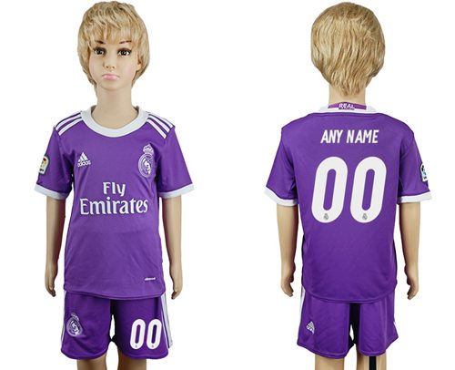 Real Madrid Personalized Away Kid Soccer Club Jersey