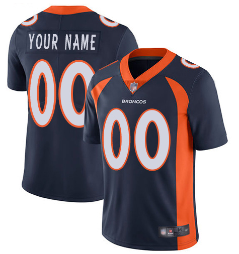 Men's Denver Broncos Customized Navy Team Color Vapor Untouchable Limited Stitched NFL Jersey (Check description if you want Women or Youth size)