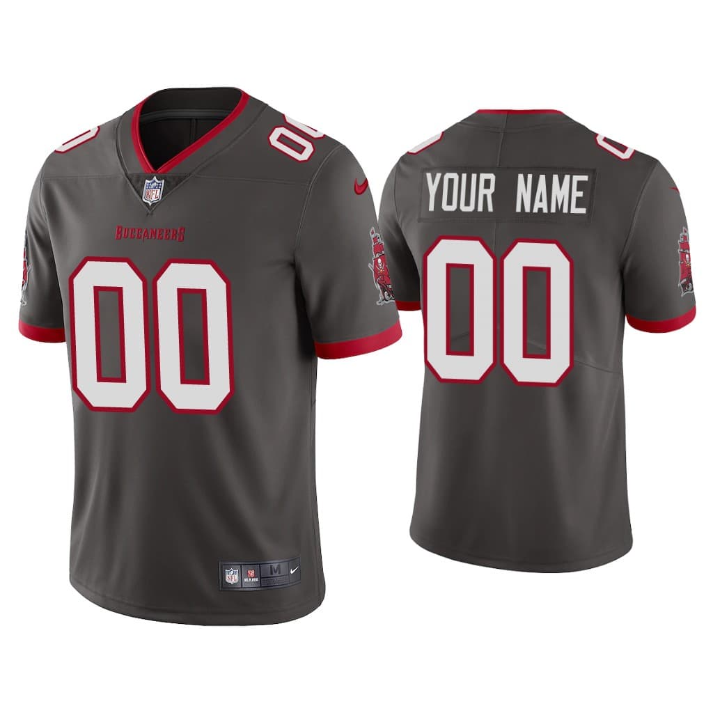 Men's Tampa Bay Buccaneers Customized 2020 Grey Vapor Untouchable Limited Stitched NFL Jersey (Check description if you want Women or Youth size)