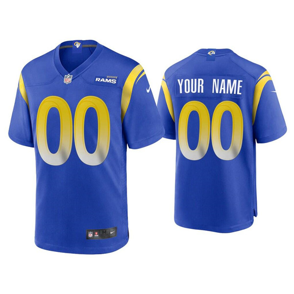 Men's Los Angeles Rams Customized Royal NFL Stitched Limited Jersey (Check description if you want Women or Youth size)