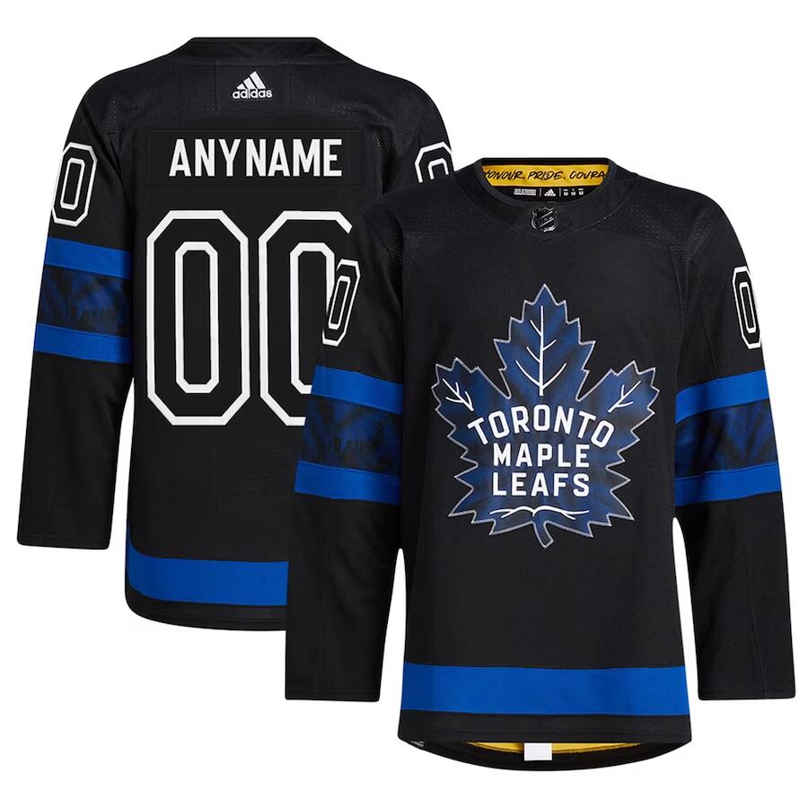 Men's Toronto Maple Leafs Custom Black Premier Breakaway Reversible Stitched Jersey