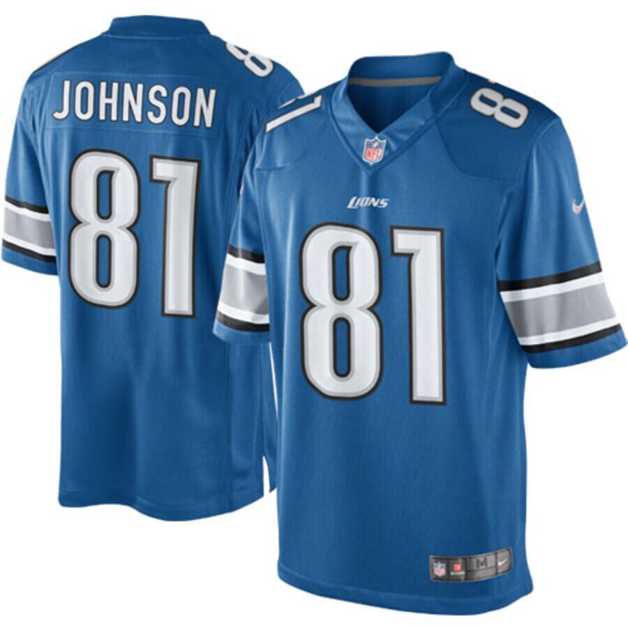 Men's Detroit Lions Customized Light Blue Team Color Limited Stitched NFL Jersey (Check description if you want Women or Youth size)