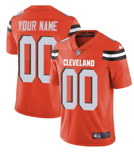 Men's Cleveland Browns Customized Orange Team Color Vapor Untouchable Limited Stitched NFL Jersey (Check description if you want Women or Youth size)