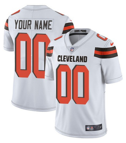 Men's Cleveland Browns Customized White Team Color Vapor Untouchable Limited Stitched NFL Jersey (Check description if you want Women or Youth size)