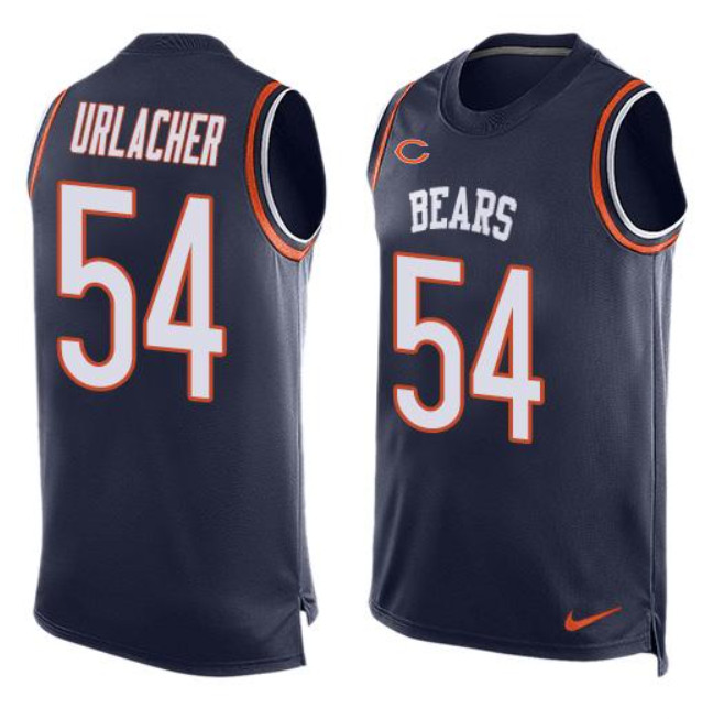 Men's Chicago Bears Customized Navy Blue Tank Top Jersey (Check description if you want Women or Youth size)