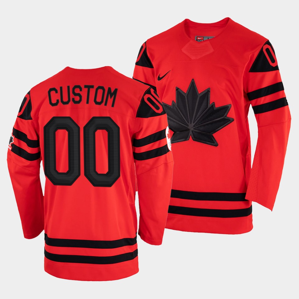 Men's Canada Personalized Custom 2022 Red Beijing Winter Olympic Stitched Jersey