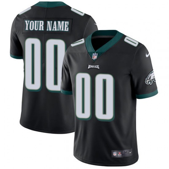 Men's Philadelphia Eagles Customized Black Team ColorVapor Untouchable Limited Stitched NFL Jersey (Check description if you want Women or Youth size)