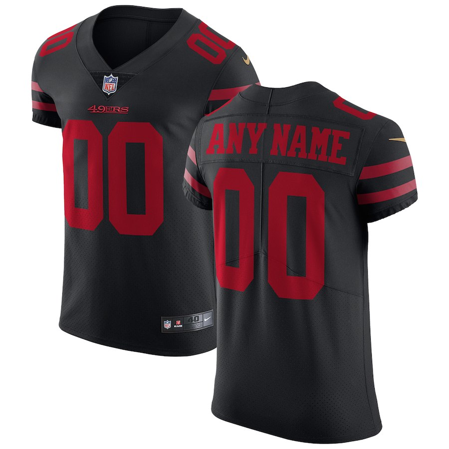 Men's San Francisco 49ers Black Vapor Untouchable Custom Elite Stitched NFL Jersey (Check description if you want Women or Youth size)