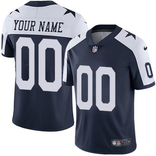 Youth Dallas Cowboys Customized Throwback Blue Team Color Vapor Untouchable Limited Stitched NFL Jersey