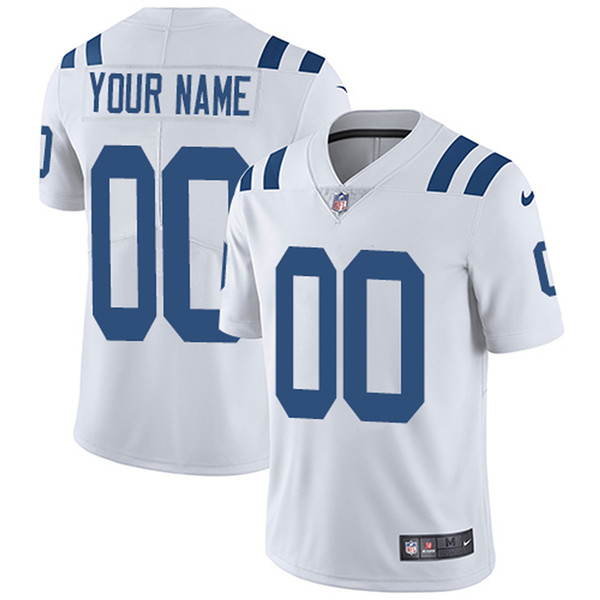 Men's Indianapolis Colts Customized White Team Color Vapor Untouchable Limited Stitched NFL Jersey (Check description if you want Women or Youth size)
