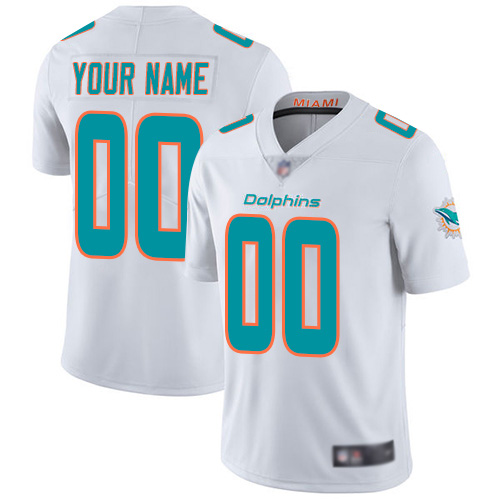 Men's Miami Dolphins Customized White Vapor Untouchable Limited Stitched NFL Jersey (Check description if you want Women or Youth size)