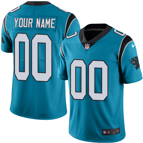 Men's Carolina Panthers Customized Blue Team Color Vapor Untouchable Limited Stitched NFL Jersey (Check description if you want Women or Youth size)