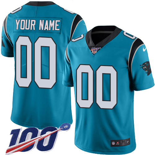 Men's Carolina Panthers 100th Season ACTIVE PLAYER Blue Vapor Untouchable Limited Stitched NFL Jersey