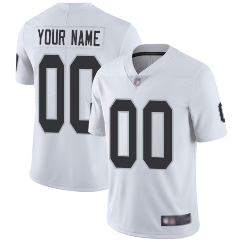 Men's Oakland Raiders Customized White Team Color Vapor Untouchable Limited Stitched NFL Jersey (Check description if you want Women or Youth size)