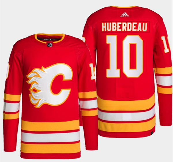 Men's Calgary Flames Custom Red Stitched Jersey