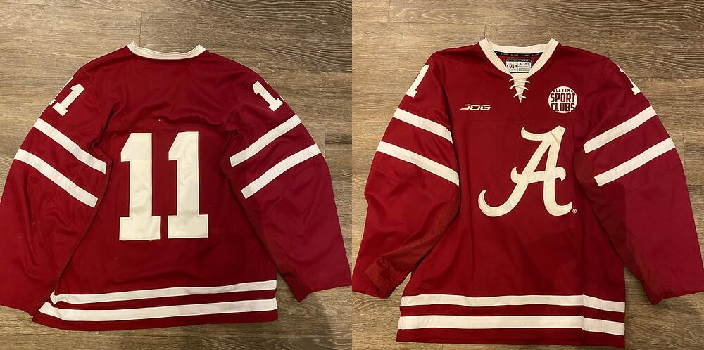 Men's Alabama Custom Crimson Hockey Jersey