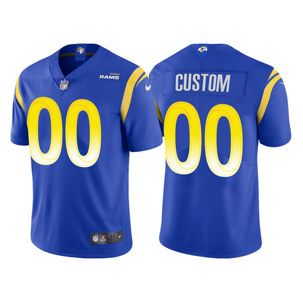 Youth Rams ACTIVE PLAYER Custom 2020 New Blue Vapor Untouchable Limited Stitched Jersey