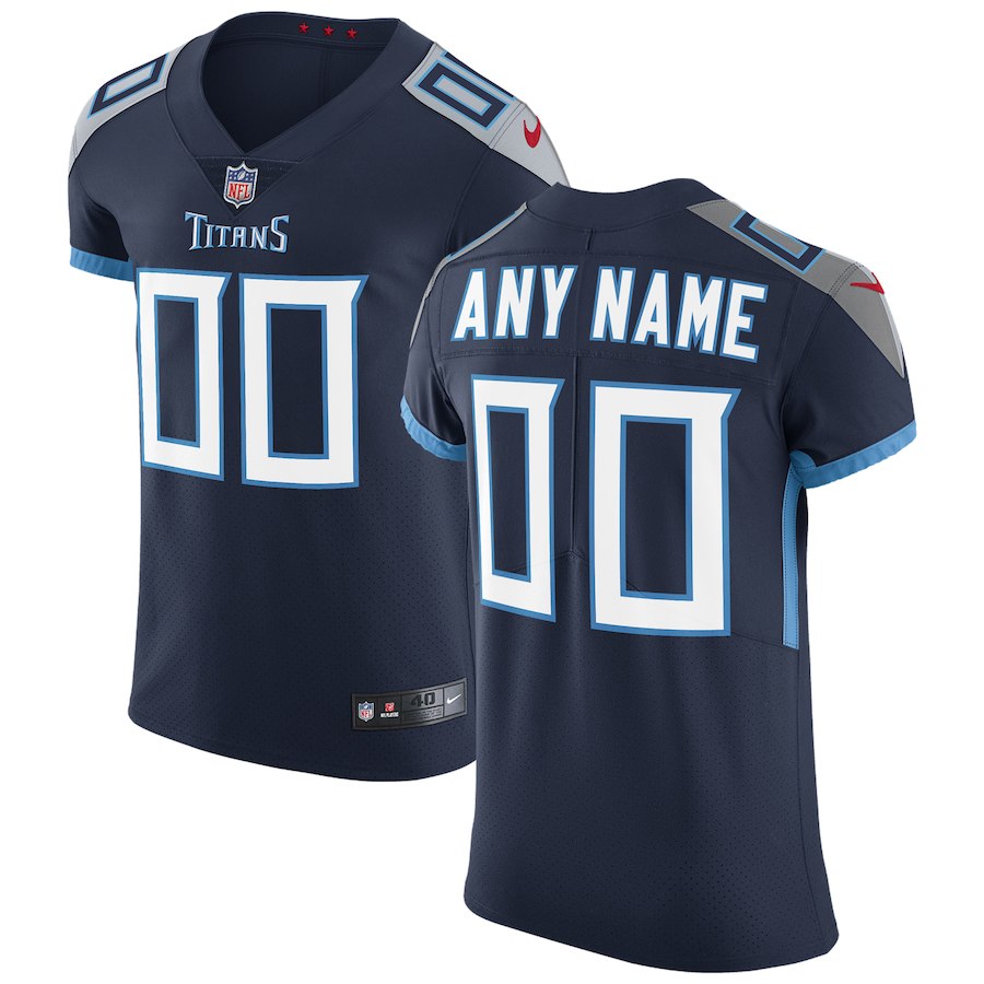 Men's Tennessee Titans Navy Vapor Untouchable Custom Elite Stitched NFL Jersey (Check description if you want Women or Youth size)