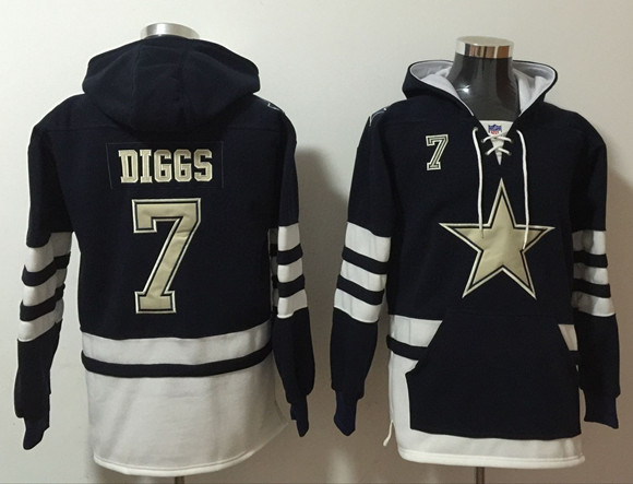 Men's Dallas Cowboys Customized Black Ageless Must-Have Lace-Up Pullover Hoodie (Check description if you want Women or Youth size)