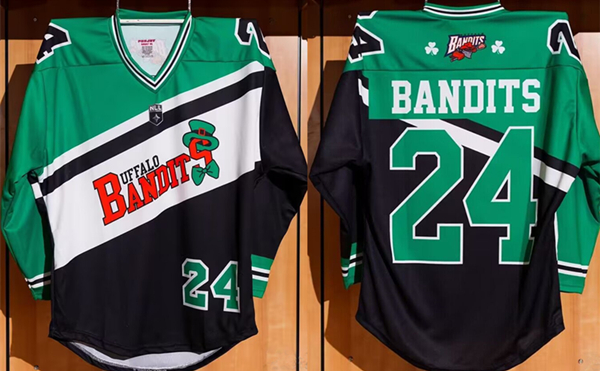 Men's Buffalo Bandits Custom Green Stitched Jersey