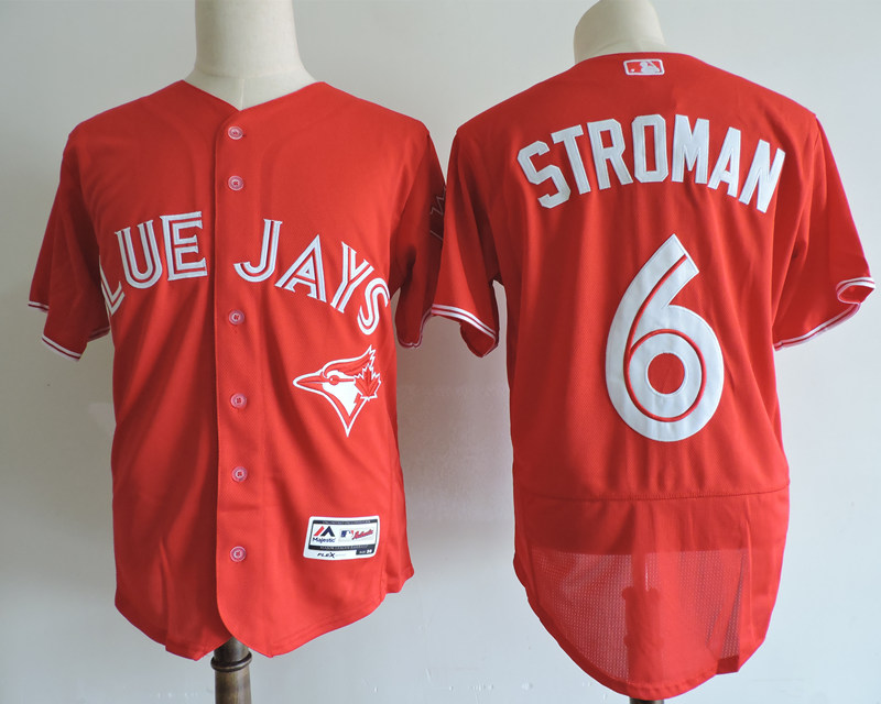 Men's Toronto Blue Jays #6 Marcus Stroman Red Elite Stitched MLB Jersey