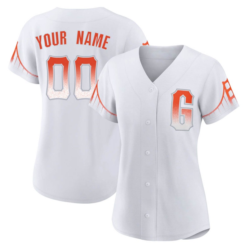 Women's San Francisco Giants ACTIVE PLAYER Custom White City Connect Cool Base Stitched Jersey