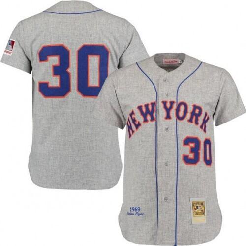 Men's New York Mets Grey #30 Nolan Ryan Stitched MLB Jersey