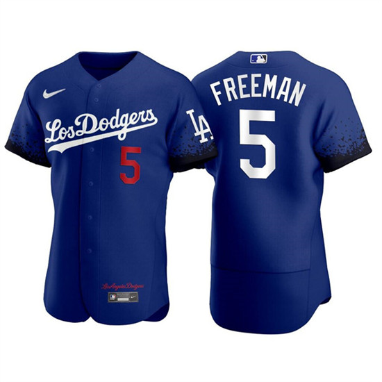 Men's Los Angeles Dodgers #5 Freddie Freeman Royal City Connect Flex ...
