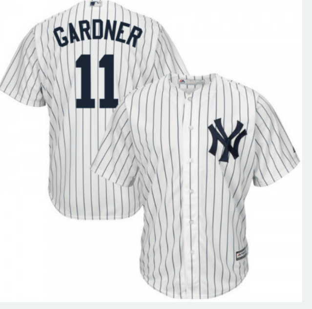 Men's New York Yankees #11 Brett Gardner White Cool Base Stitched MLB Jersey
