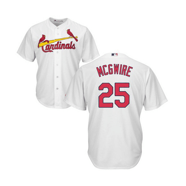 Men's St. Louis Cardinals #25 Mark McGwire White Cool Base Stitched MLB Jersey