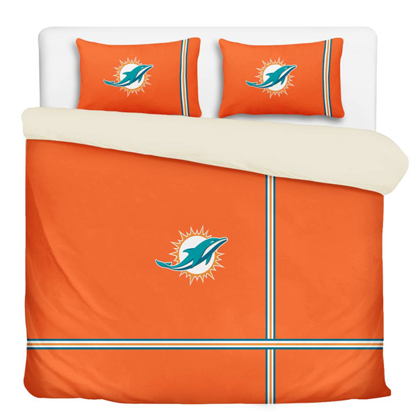 Miami Dolphins 3-Piece Full Bedding 002