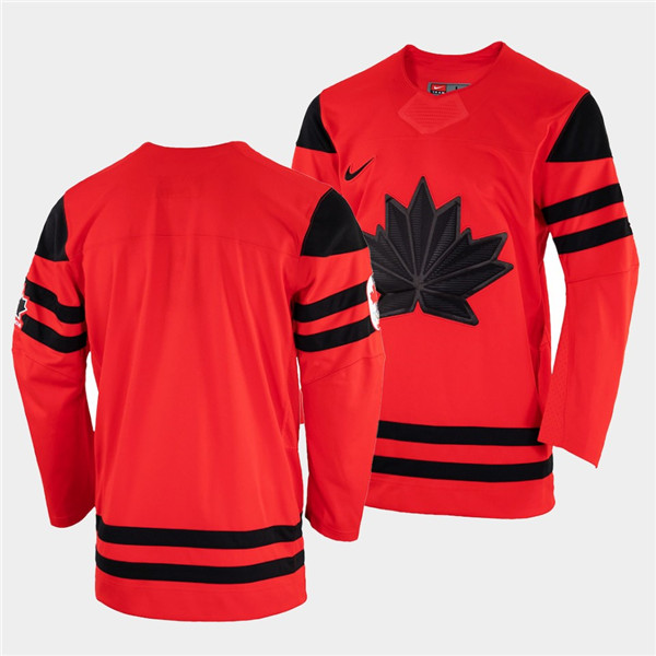 Men's Canada Blank 2022 Beijing Winter Olympic Red Stitched Jersey