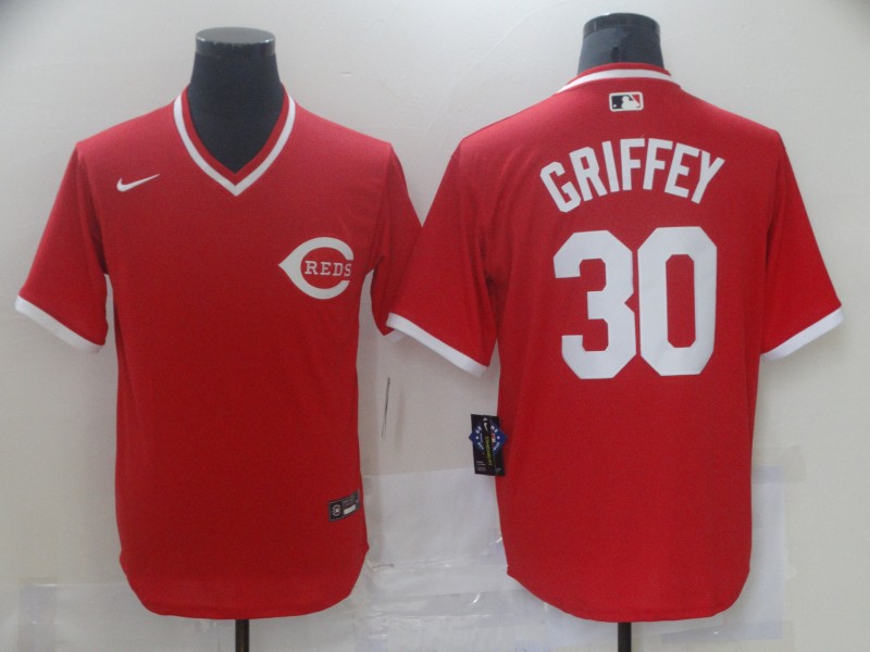 Men's Cincinnati Reds #30 Ken Griffey Red Cool Base Stitched MLB Jersey